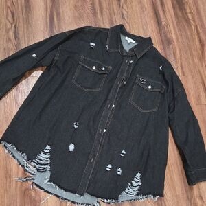 White Birch Dark Denim Jacket